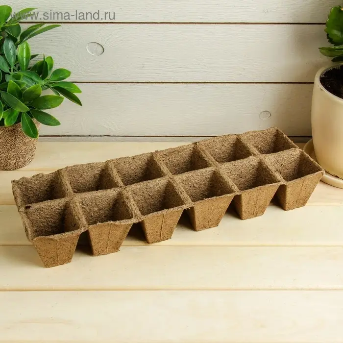 Торфяная кассета, 12 ячеек 50 мл, 5 &times; 5 см