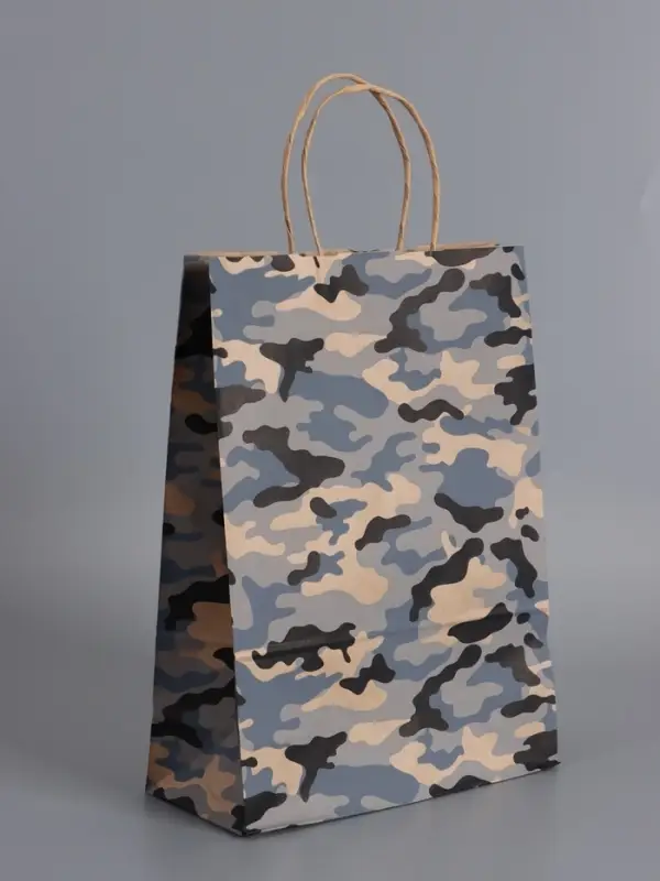 Пакеты подарочные, 23 Февраля , 24 х 10,5 х 32 см , набор 4 шт