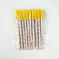 Ручка пластик пиши-стирай с колпачком "Ты-цветочек", синяя паста, гелевая 0,5 мм