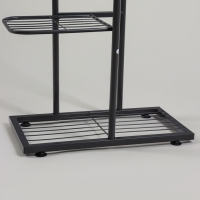 Подставка для цветов Greengo, 5 полок, 44 &times; 22 &times; 95 см, напольная, металл, тёмно-серая