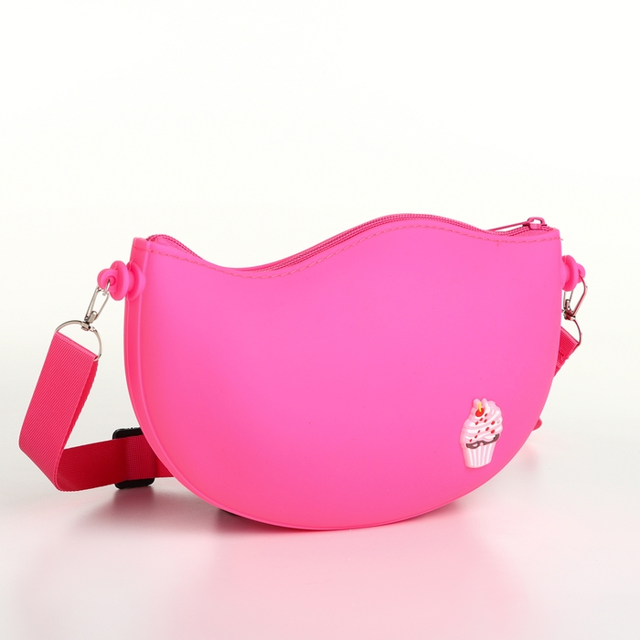 Сумка детская для девочки на молнии, цвет малиновый