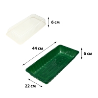 Мини-парник для рассады, 44 &times; 22 &times; 12 см, без вставок, Greengo