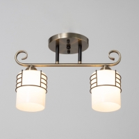 Люстра "Кипр" 2х40Вт Е27 латунь/черный 36,5х15х26см