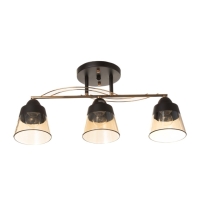 Люстра "Кансе" 3хЕ27 40Вт черно-золотой 50х15х23 см