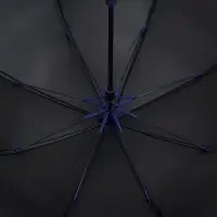 Зонт-трость Hidecolor с цветными спицами, черный с синим