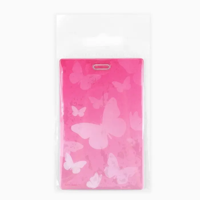 Чехол для бейджа &laquo;Бабочки&raquo;, 6,5 х 10,5 см