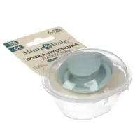 Соска - пустышка классическая, латекс, цв.серо-зелёный, в контейнере, от 6 мес., M&B