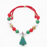 Браслет детский &laquo;Выбражулька&raquo; на затяжке, бусины, элемент ёлка, разноцветный