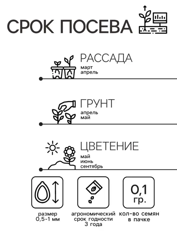 Семена цветов Обриета "Цветущий ковер", многолетник, 0,1 г