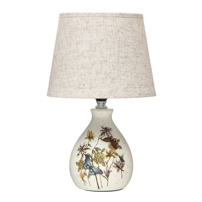 Настольная лампа 16812/1 E14 40Вт белый h.31см RISALUX Настольная лампа 16812/1 E14 40Вт белый h.31см RISALUX