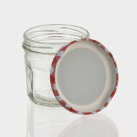 Банка стеклянная для хранения сыпучих продуктов &laquo;Домашний очаг&raquo;, 150 мл, 7,5&times;6,7 см, с металлической крышкой, цвет МИКС