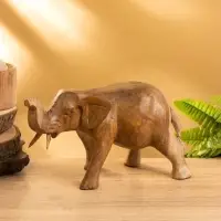 Сувенир "Слон" дерево Суар, 24х11х16 см, цв. бежевый