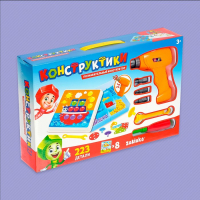 Конструктор винтовой &laquo;Конструктики&raquo; с шуруповёртом, 223 детали