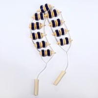 Массажёр-лента для спины, 10 звеньев, деревянный, с шипами, 86 &times; 7,5 &times; 3 см