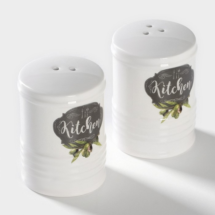 Набор для специй Доляна &laquo;Гурман&raquo;, 2 предмета: солонка, перечница, 120 мл