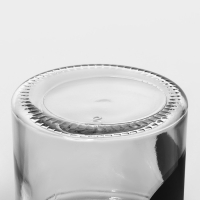 Банка стеклянная для хранения сыпучих продуктов с местом под надпись Доляна &laquo;Премиум&raquo;, 350 мл, 10&times;8 см, с металлической крышкой