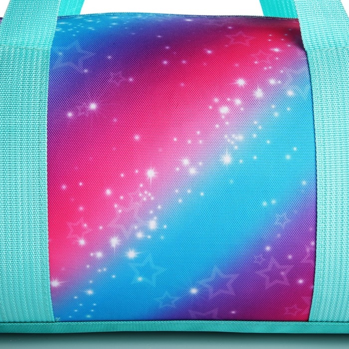 Сумка детская спортивная для девочки &laquo;Волшебство&raquo;, 40х20х20 см,отдел на молнии, цвет мятный