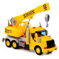 Кран &laquo;Профи&raquo;, инерционный, световые и звуковые эффекты, цвет жёлтый