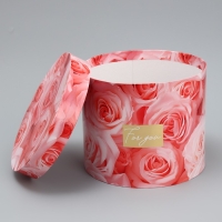 Набор шляпных коробок для цветов 4 в 1, упаковка подарочная, &laquo;Нежные цветы&raquo;, 14 х 13 см - 20 х 17,5 см