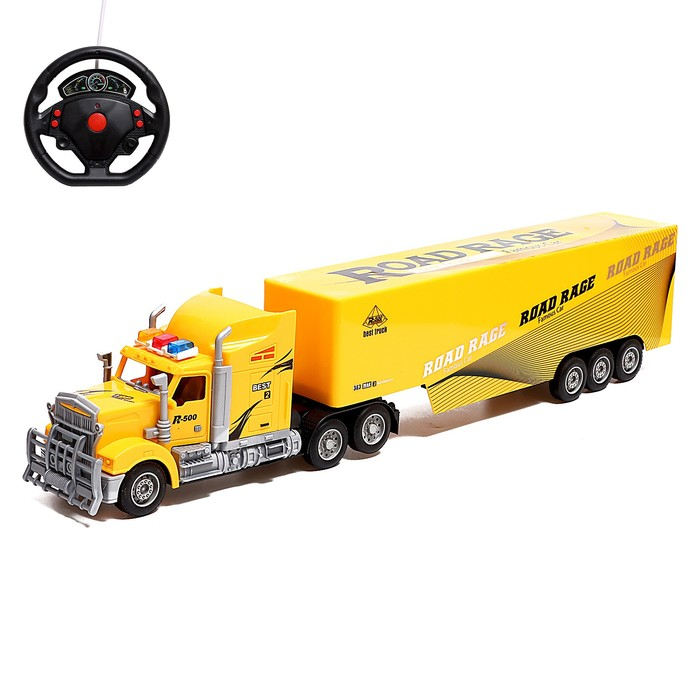 Грузовик радиоуправляемый &laquo;Фура&raquo;, работает от батареек, световые эффекты, МИКС