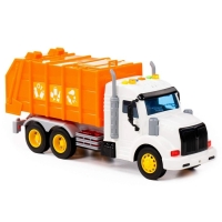 Автомобиль коммунальный &laquo;Профи&raquo; оранжевый, инерционный, со светом и звуком