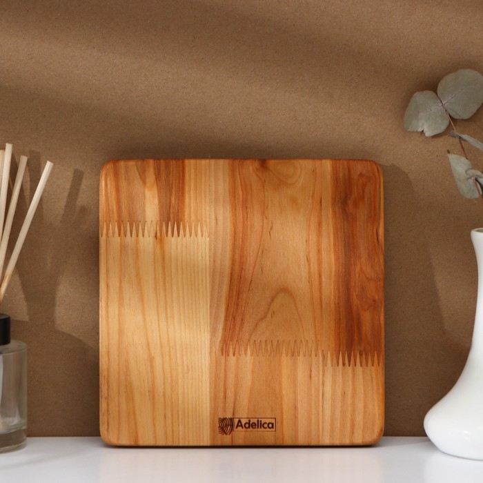 Тарелка Adelica &laquo;Классика&raquo;, 19&times;19&times;1,8 см, пропитана минеральным маслом, берёза