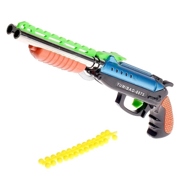 Детское оружие Ружьё пневматическое &laquo;Двустволка&raquo;, стреляет силиконовыми пулями, цвета МИКС