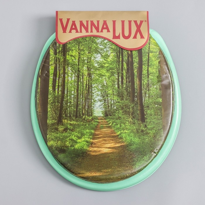 Сиденье для унитаза с крышкой,Росспласт, 43 х 37 см, мягкое, зелёное, МИКС