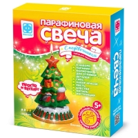 Парафиновая свеча с подсвечником &laquo;Ёлочка&raquo;