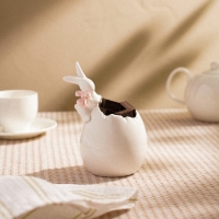 Конфетница фарфоровая SL Home &laquo;Лесные кролики&raquo;, 10&times;9&times;15 см, цвет белый