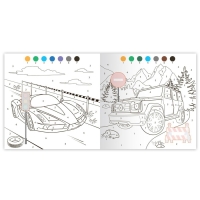 Раскраска по номерам с наклейками &laquo;Крутые гонки&raquo;, 16 стр.