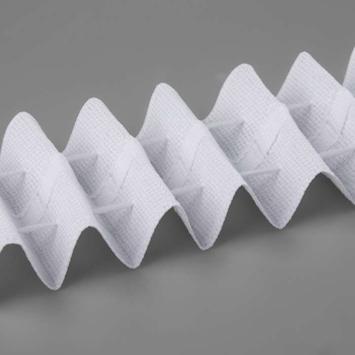 Шторная лента классическая, матовая, 4 см, 100 &plusmn; 1 м, цвет белый