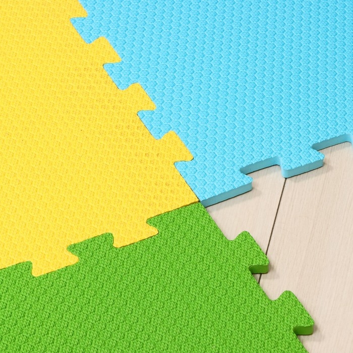 Мягкий пол универсальный &laquo;New-накат. Соты&raquo;, цвет голубой, 100 &times; 100 см, 14 мм