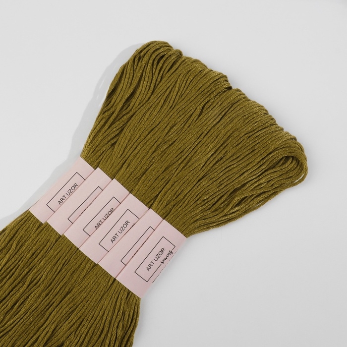 Набор ниток мулине №831, 8 &plusmn; 1 м, 6 шт, цвет оливковый
