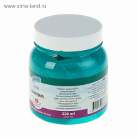 Краска акриловая художественная в банке 220 мл, ЗХК "Ладога", изумрудная, 2223720