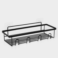 Полка для ванной прямая, 33&times;12&times;9 см, цвет черный