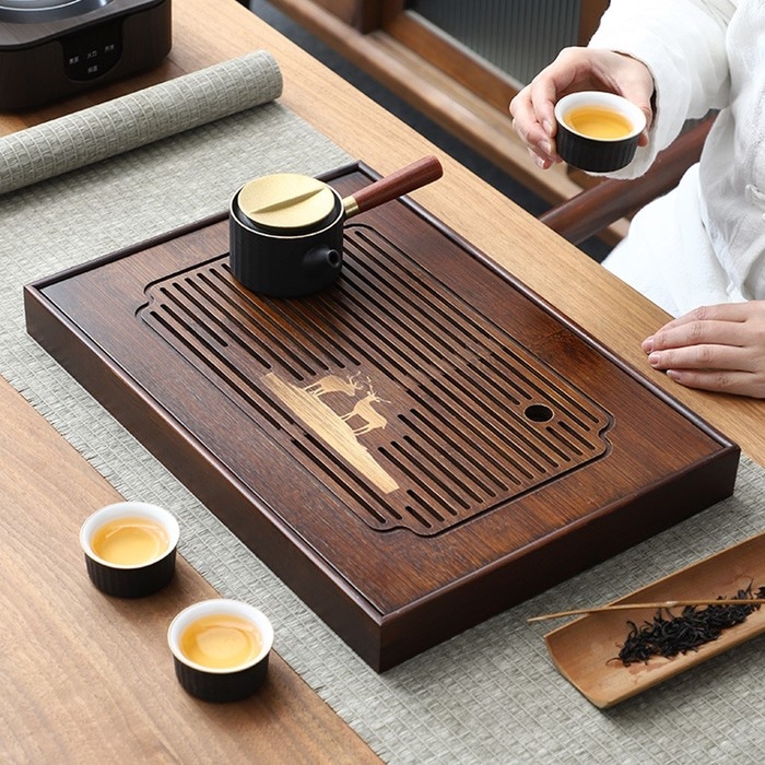 Поднос для чайной церемонии, чабань, 40 х 28 х 4 см, бамбук