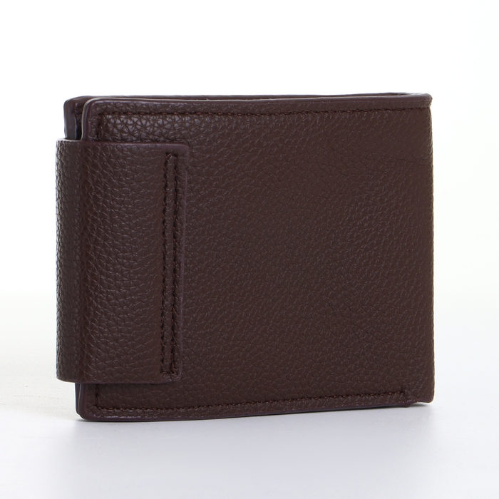Портмоне мужское на магните, цвет коричневый