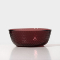 Салатник стеклянный &laquo;Идиллия&raquo;, d=23 см, цвет лилак