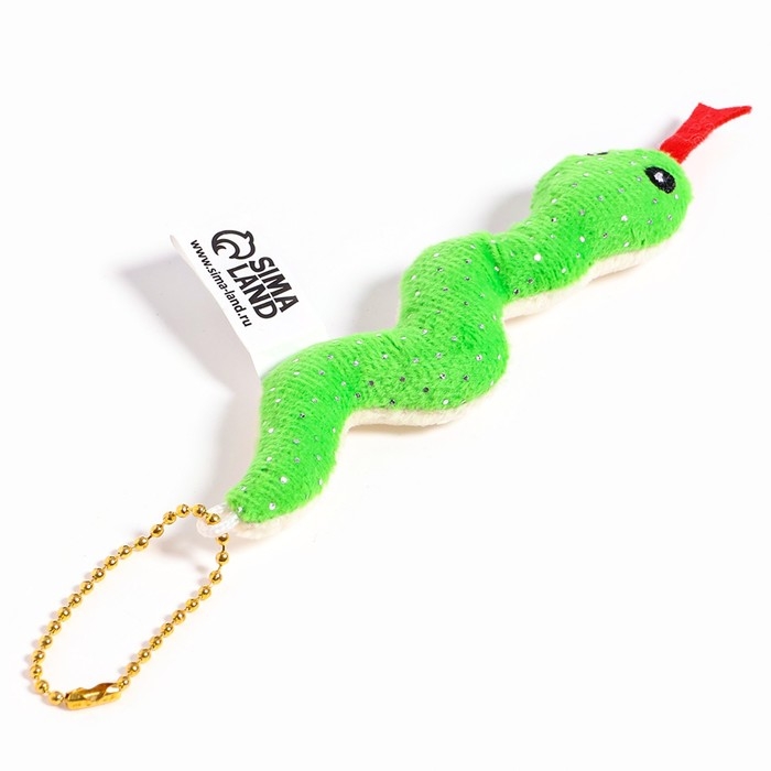 Новый год! Мягкая игрушка &laquo;Змея&raquo;, с блёстками, на подвесе, 11 см, цвет МИКС