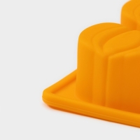 Форма для конфет и шоколада Доляна &laquo;Тыковка&raquo;, силикон, 23&times;9,5&times;2,4 см, 12 ячеек (3,2&times;3,3 см), цвет оранжевый