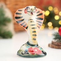 Сувенир "Кобра", большая, гжель, цвет, 11х7 см