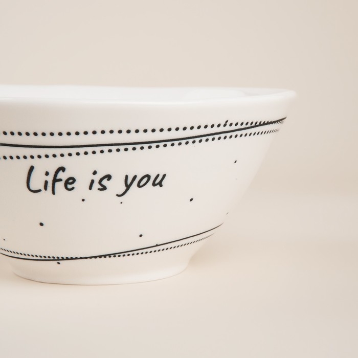 Набор салатников фарфоровых SL Home &laquo;Милый дом&raquo;, 700 мл, d=16 см, цвет белый