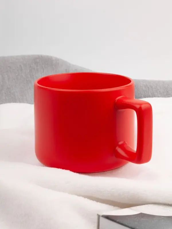 Чашка Jumbo в коробке матовая, красная