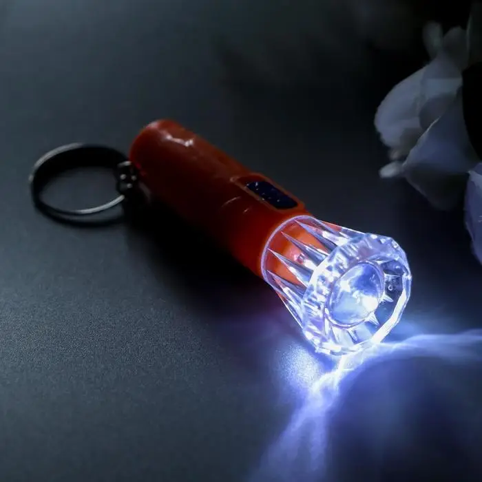 Фонарик брелок для ключей на кольце &laquo;Сияние&raquo;, 6.8&times;2.4&times;2.4 см, МИКС