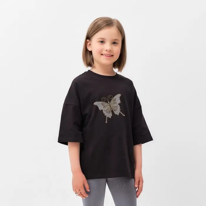 Термоаппликация &laquo;Бабочка&raquo;, с пайетками, 9&times;10.5 см, цвет серебряный, золотой