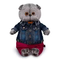 Мягкая игрушка &laquo;Басик в джинсовой куртке и малиновых штанах&raquo;, 30 см