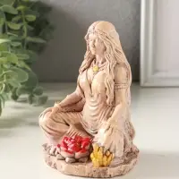 Статуэтка "Богиня любви Парвати" 11х9х7 см, гипс, слоновая кость