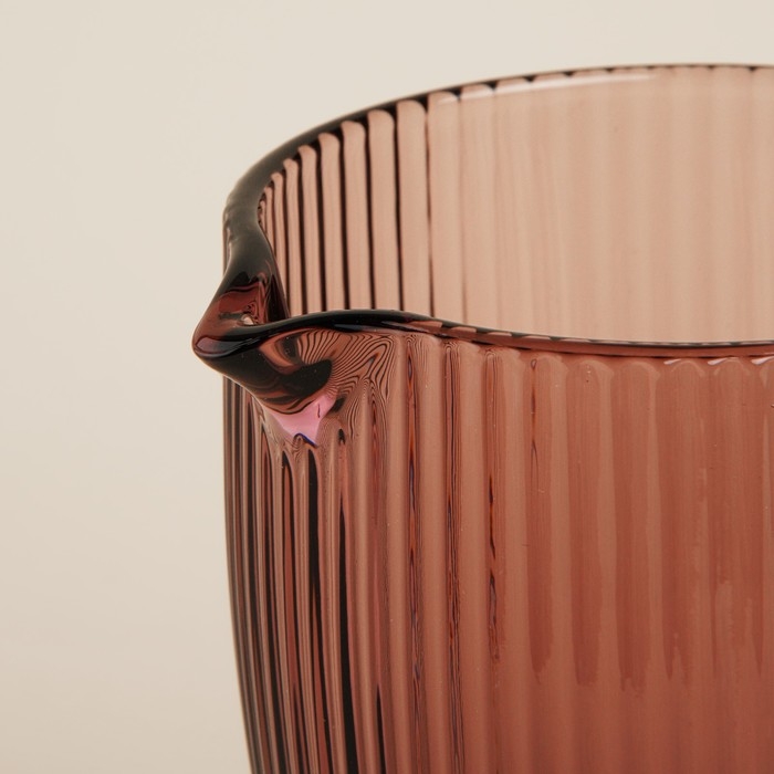 Кувшин для воды стеклянный SL Home &laquo;Модерн&raquo;, 1,2 л, 19,5&times;13&times;18,5 см, цвет розовый