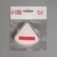 Спонж д/макияжа треуг с держат 7*7см  в пласт футляре латекс белый пакет QF